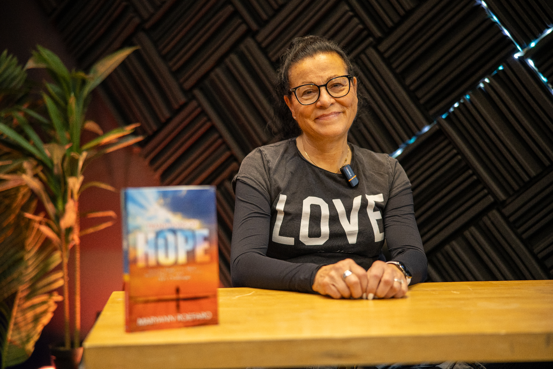 Author interview recorded in studio for social and content distribution